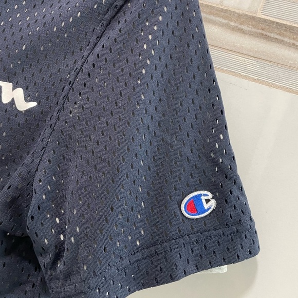 Champion Mens small  Reversible Mesh T-Shirt Double Dry Moisture Navy Blue Gray - Picture 5 of 7